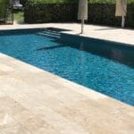 Natural stone pool tiles