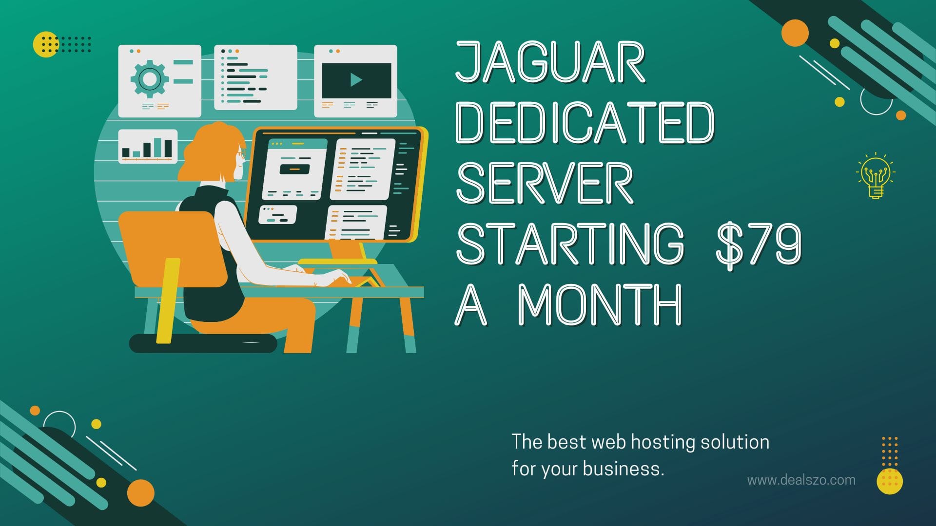 JaguarPC offers dedicated servers starting at $79 per month, featuring 10Mbps unmetered bandwidth and 99.999% uptime. Enjoy maximum performance, enhanced security, and full control of your server with 24/7 expert support. Perfect for resource-intensive projects.