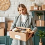 box with girl