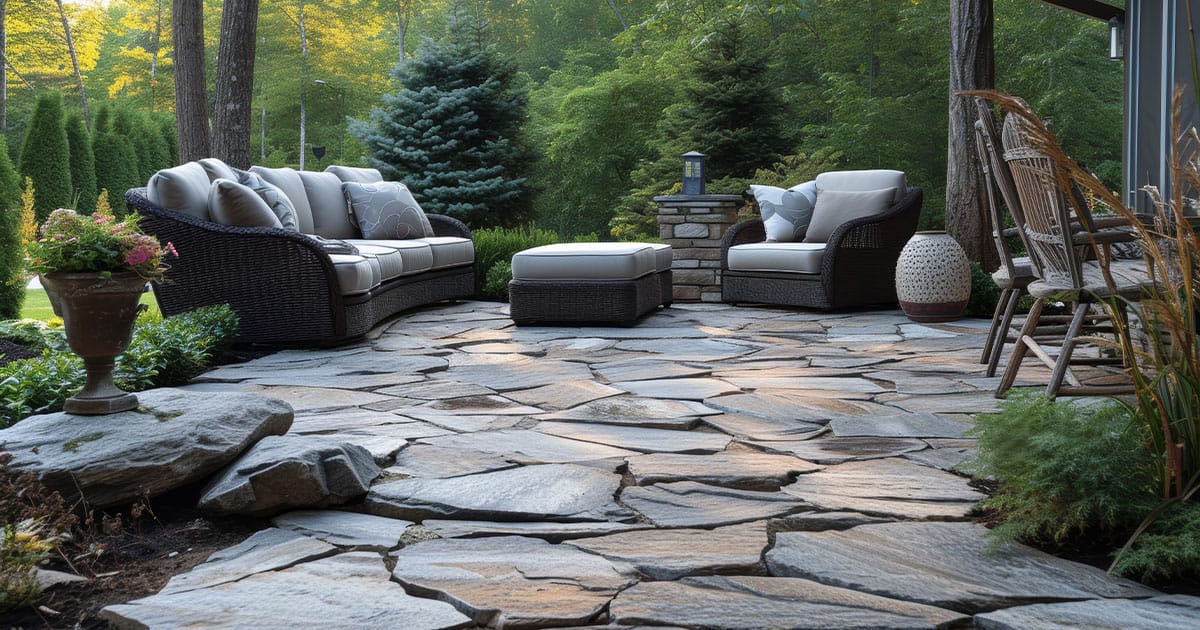 flagstone patio